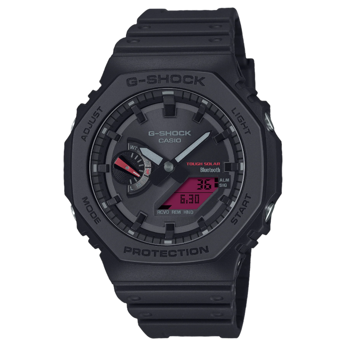 G-Shock Duo Black and Red Dial Black Resin Band Watch GAB2100BBR-1A