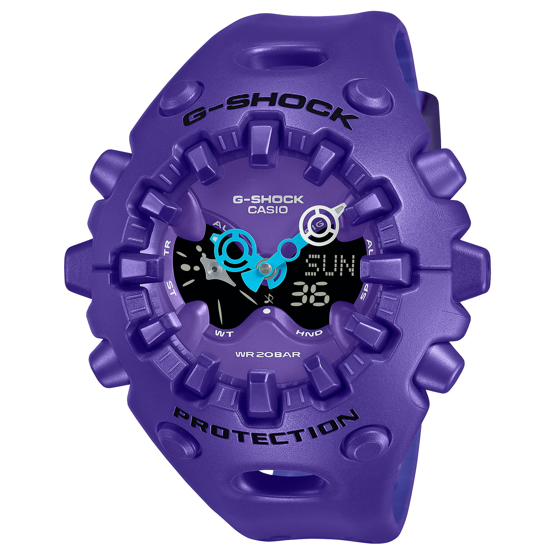G-Shock Ultimate Toughness Purple Watch GAV01-2A with bold design and durable build from G-SHOCK.