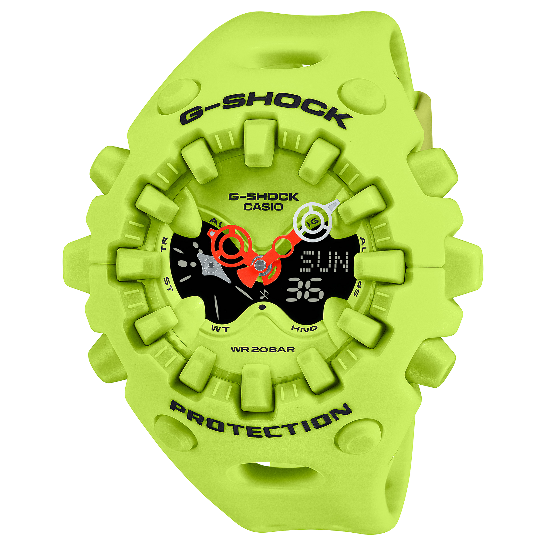 G-Shock Ultimate Toughness Green Watch GAV01-9A with bold design and durable build by Casio G-SHOCK.