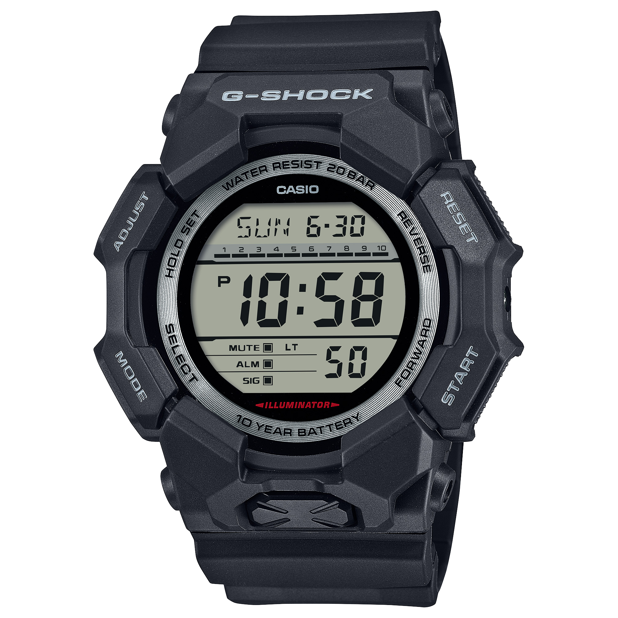 G-Shock Digital Black Resin Band Watch GD010-1D