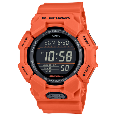 G Shock Digital Orange Resin Band Watch GD010 4D