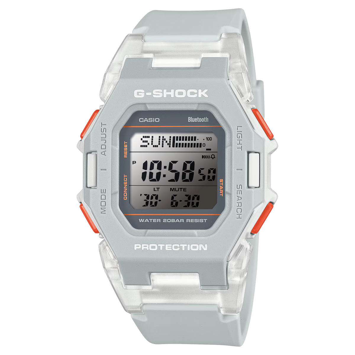 G-Shock Digital White Dial White Resin Band Watch GDB500S-8