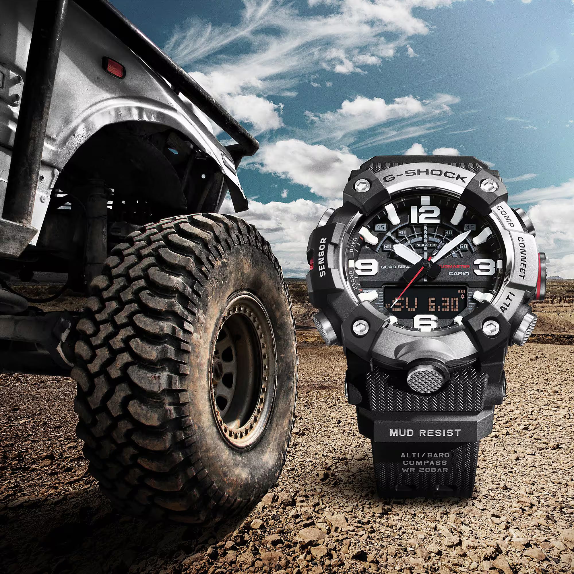 G-Shock Master Of G Mudmaster Black Rubber Band Watch GGB100XMB-1A