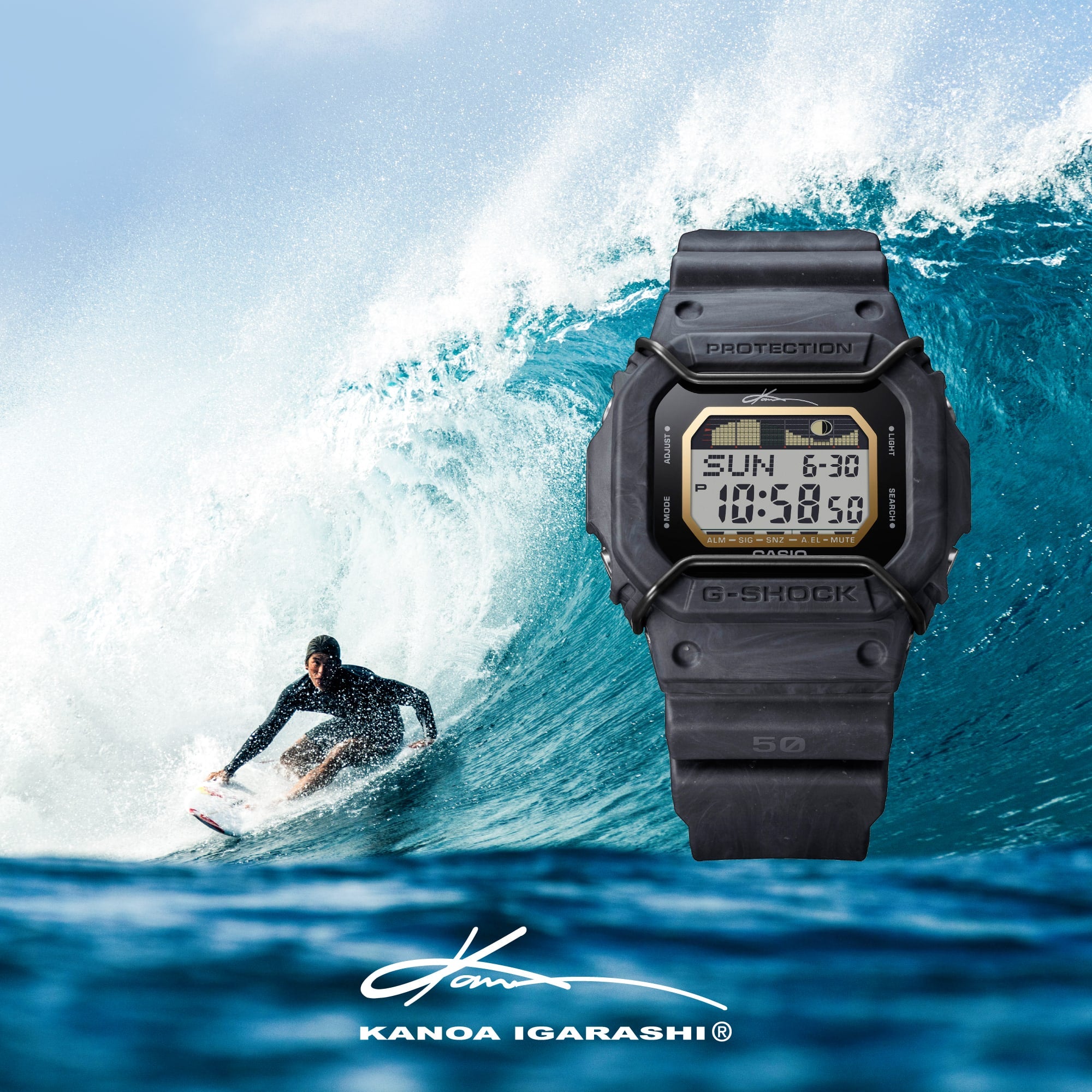G-Shock G-Lide Black Resin Band Watch