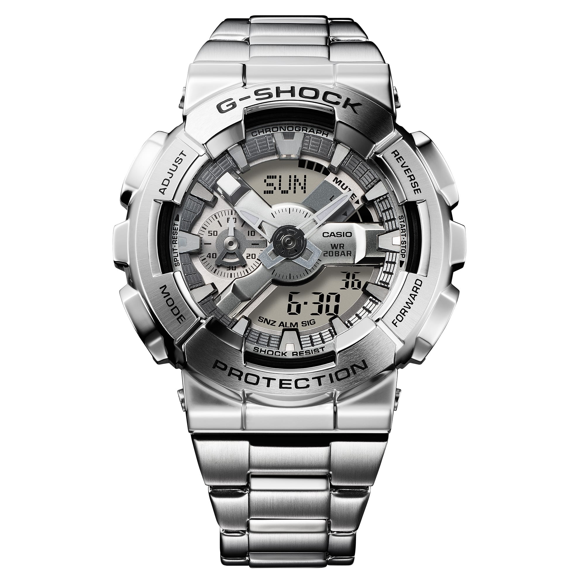 G-Shock 110 Series Silver Stainless Steel Watch GM110D-8A