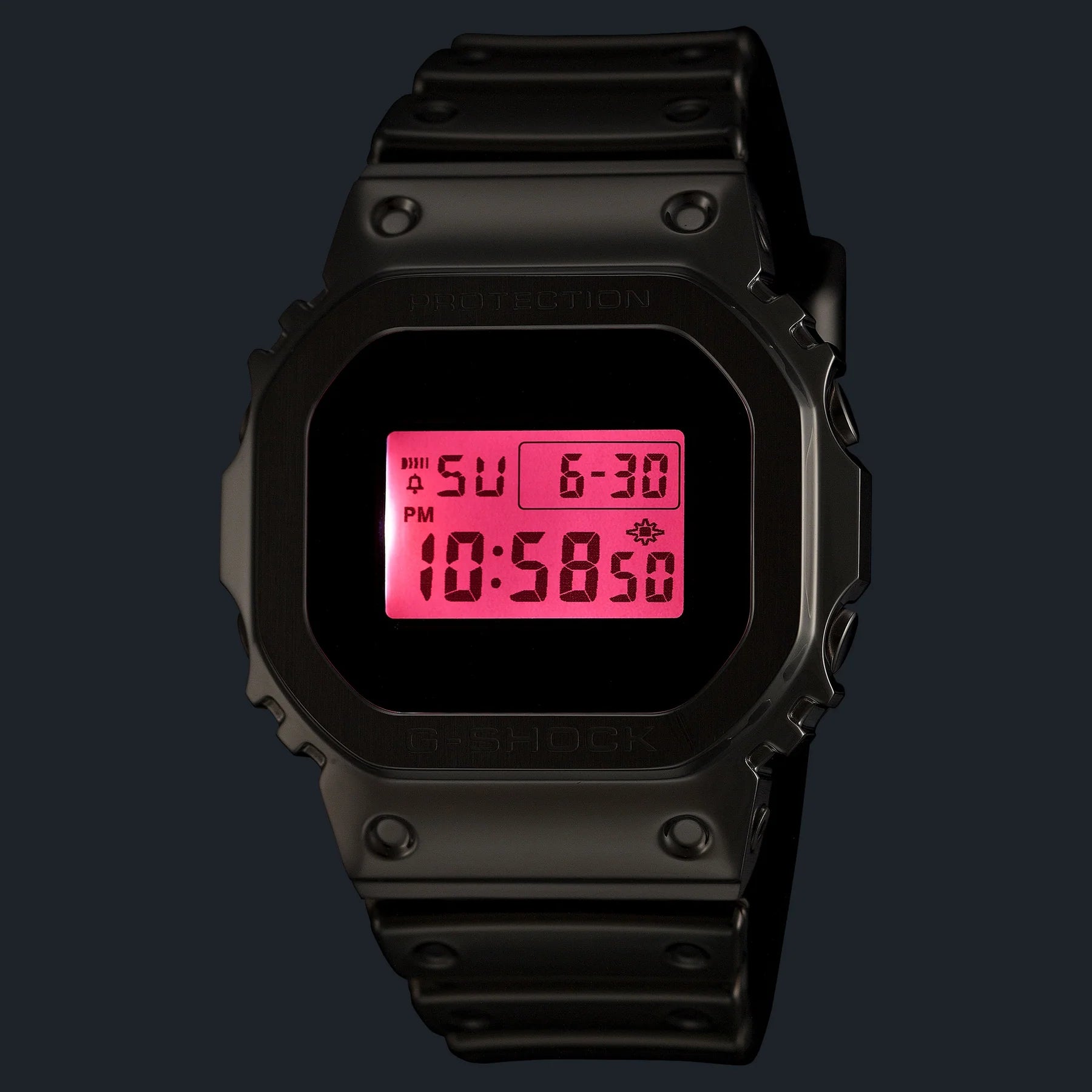 G-Shock Digital Fine Metallic Series Silver Resin Band Stainless Steel Case Watch GM5600YRA-8D