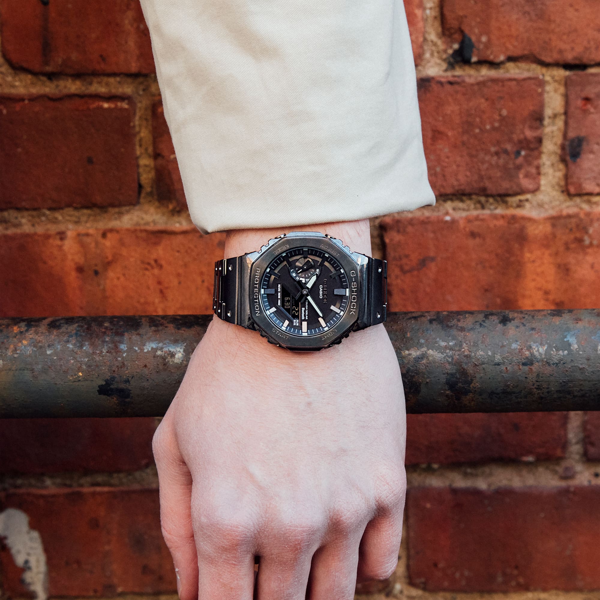 G-Shock Full Metal Black Dial Stainless Steel Watch GMCB2100BT-1A