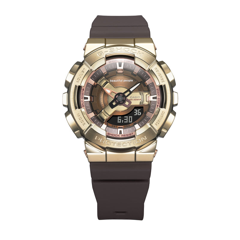 G-Shock Analog Digital Beautiful People Brown Resin Band Watch GMS110BP-5A