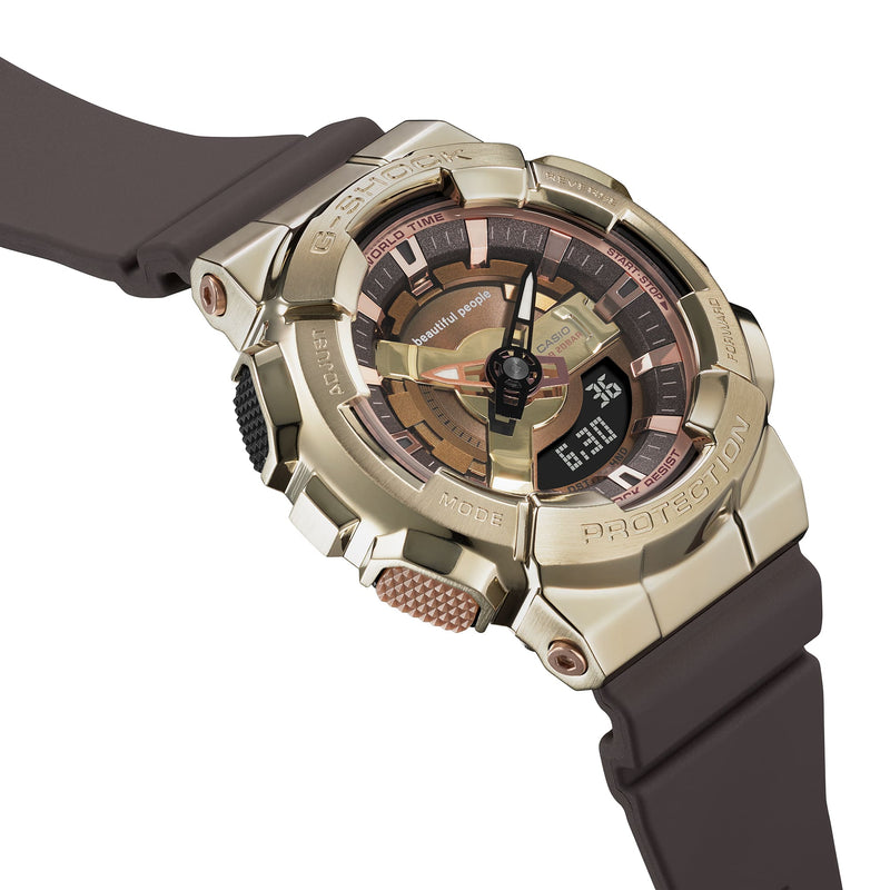 G-Shock Analog Digital Beautiful People Brown Resin Band Watch GMS110BP-5A