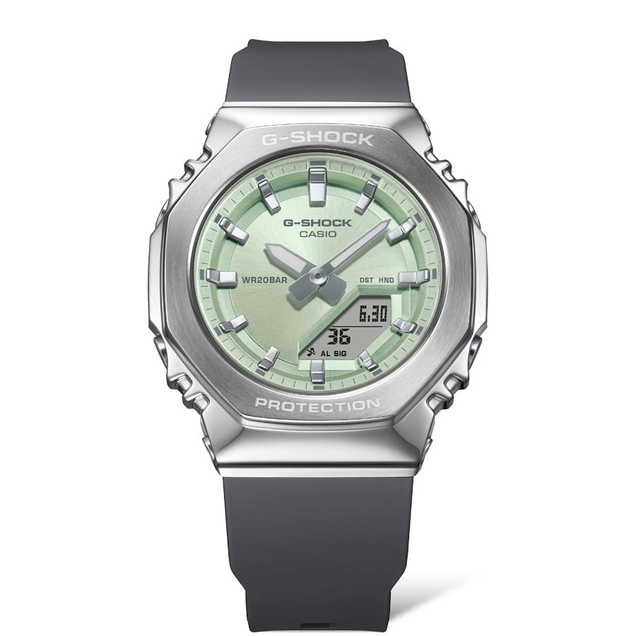G-Shock Analog Digital Green Dial Grey Resin Band Watch GMS2110-3A