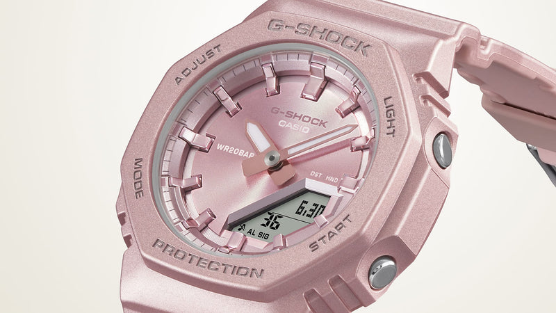 G-Shock Analog Digital Pink Dial Pink Resin Band Watch GMAP2100ST-4A