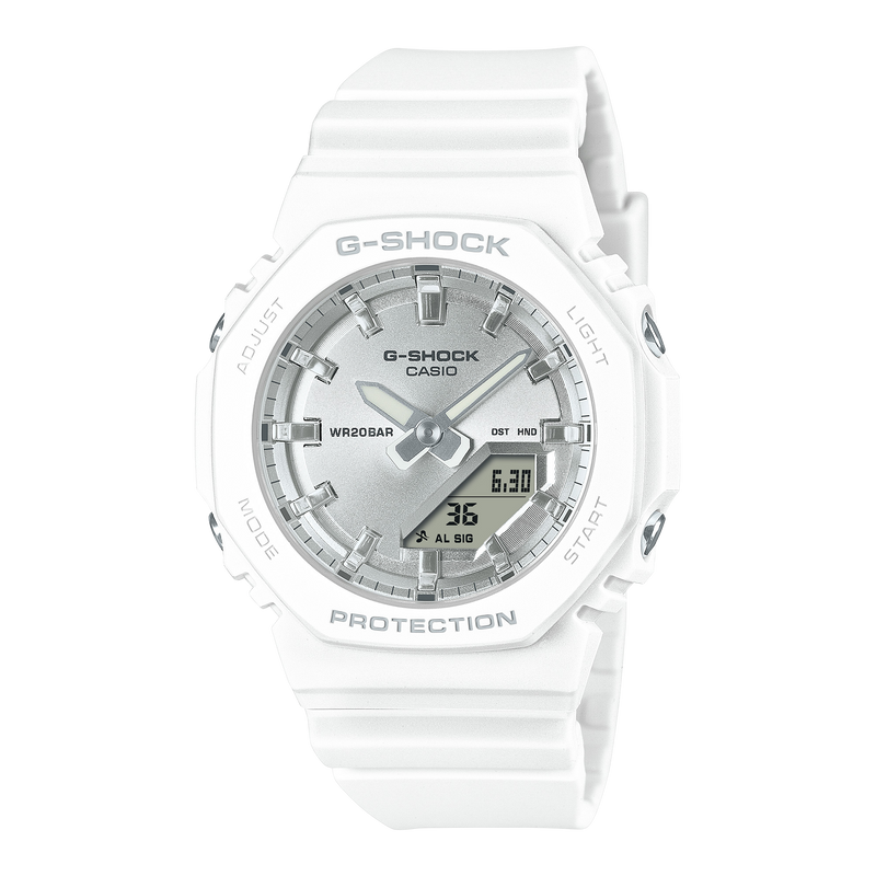 G-Shock Analog Digital White Resin Band Watch GMA-P2100VA-7A