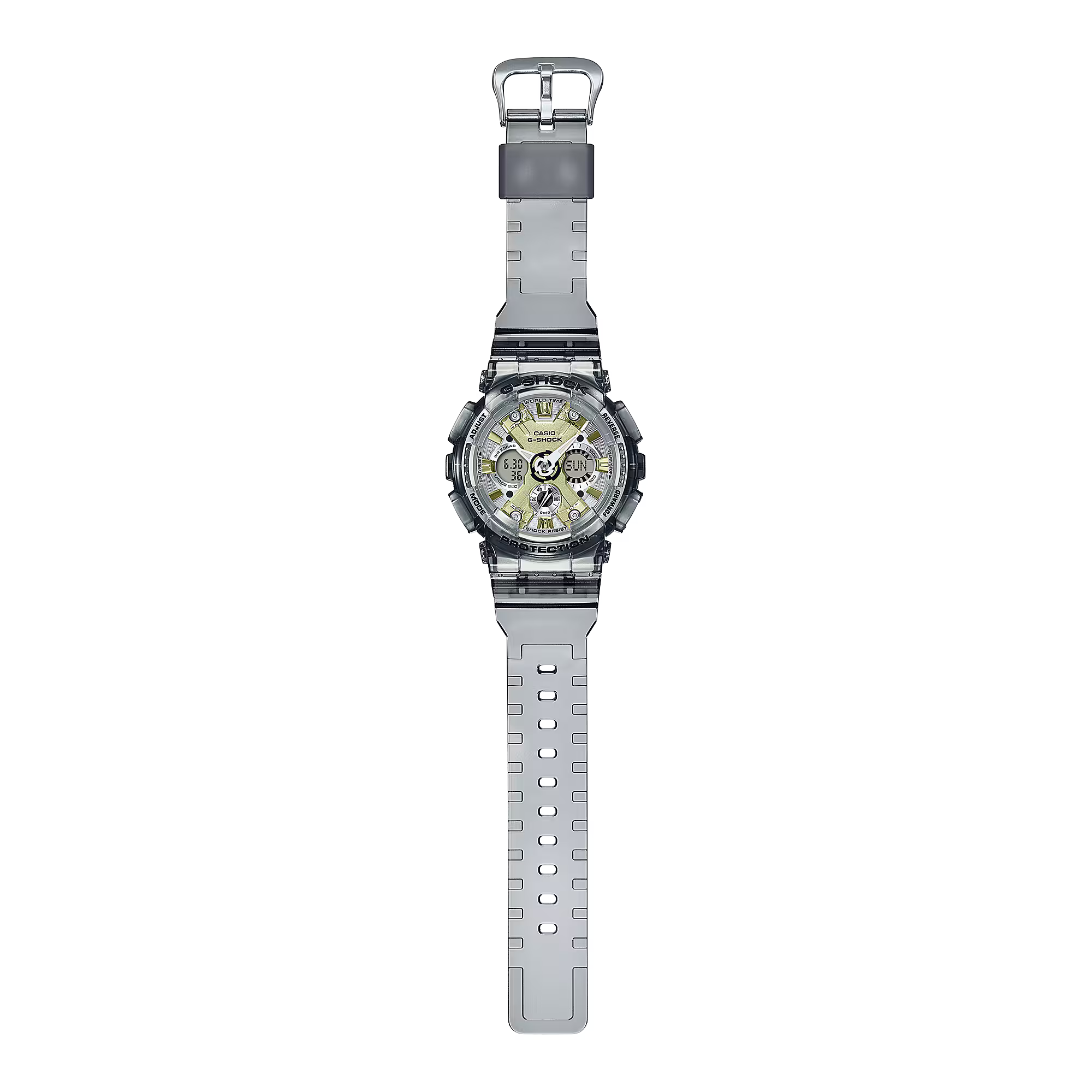 G-Shock Analog Digital Grey Skeleton Band Watch GMAS120120GS-8A