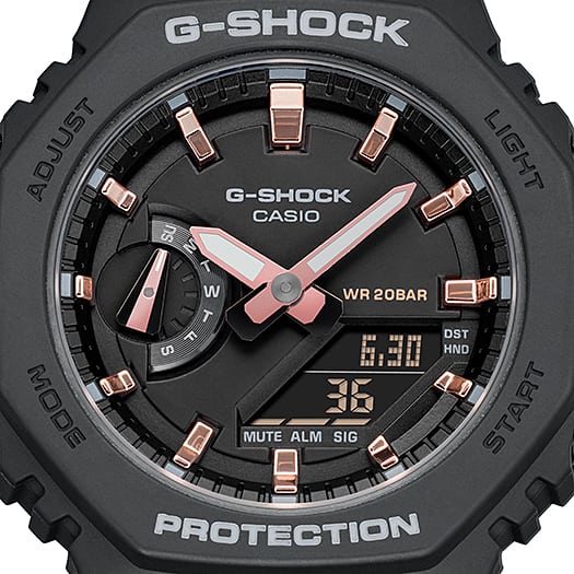 G-Shock Analog Digital DUO 2100 Mid Size Black Resin Band Watch GMAS2100-1A