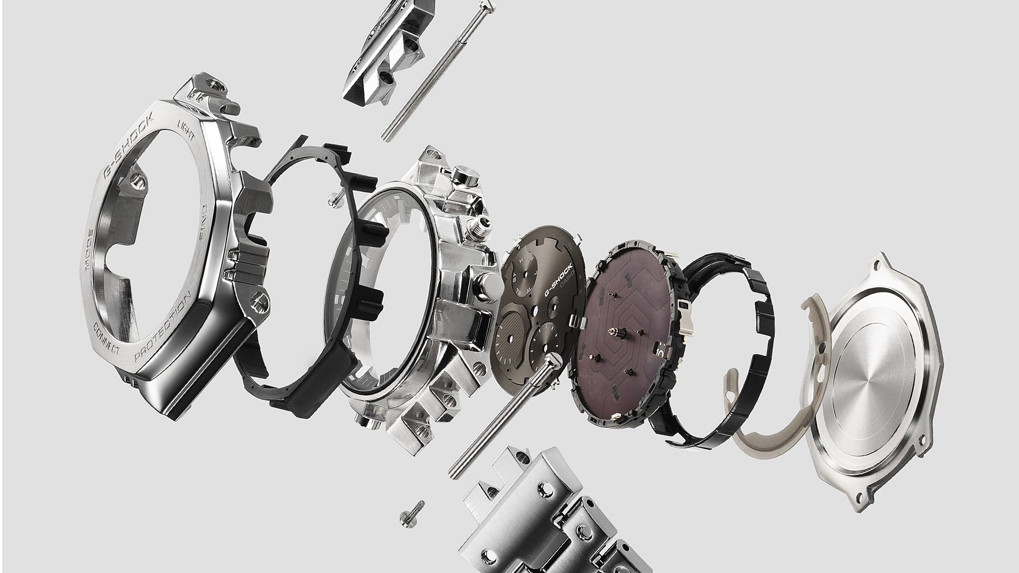 G-Shock Full Metal Blue Dial Stainless Steel Watch GMCB2100AD-2A