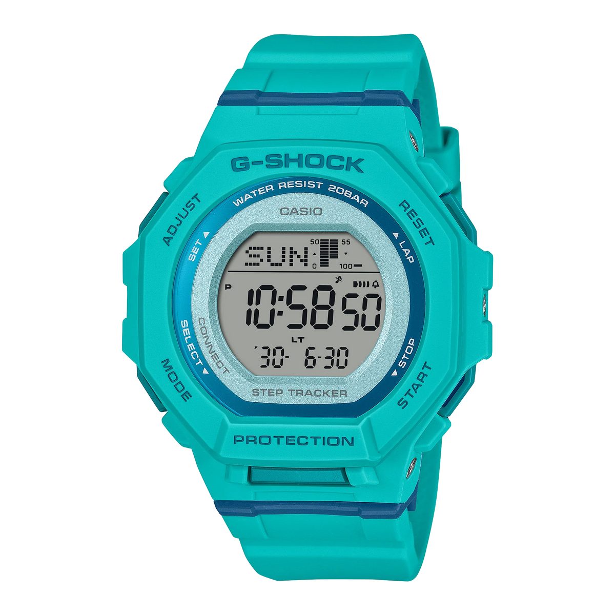 G-Shock G-Squad Turquoise Resin Band Watch GMDB300SC-2D