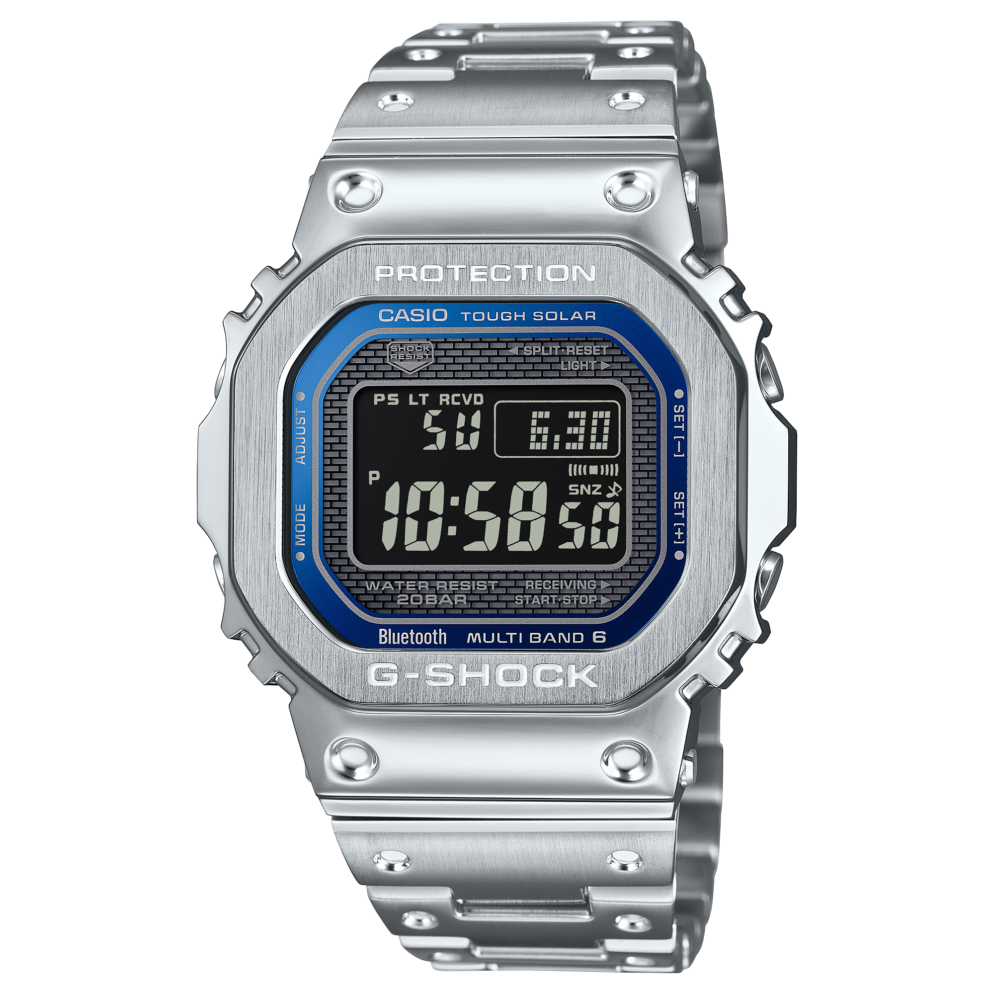 G-Shock Full Metal Silver Stainless Steel Watch GMWB5000D-2D