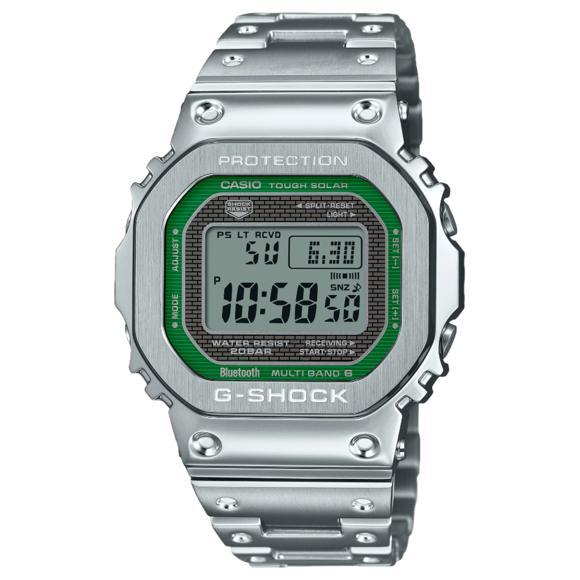 G-Shock Full Metal Grey Dial Silver Stainless Steel Watch GMWB5000D-3D