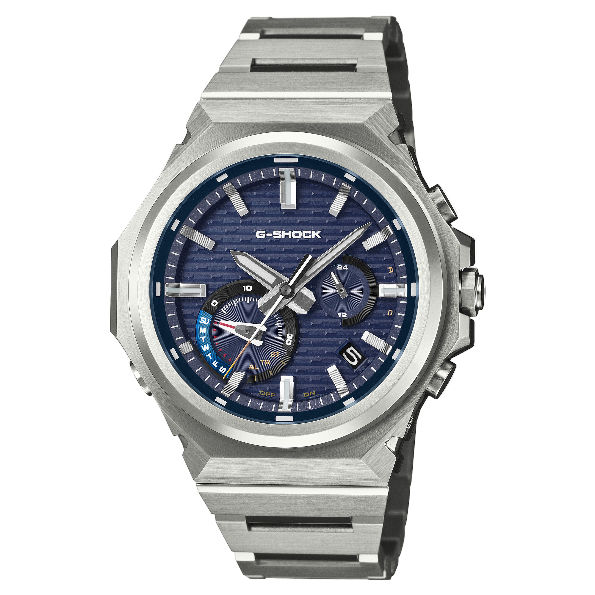 G-Shock Analog G-Steel Blue Dial Stainless Steel Watch GSTB1000D-2A