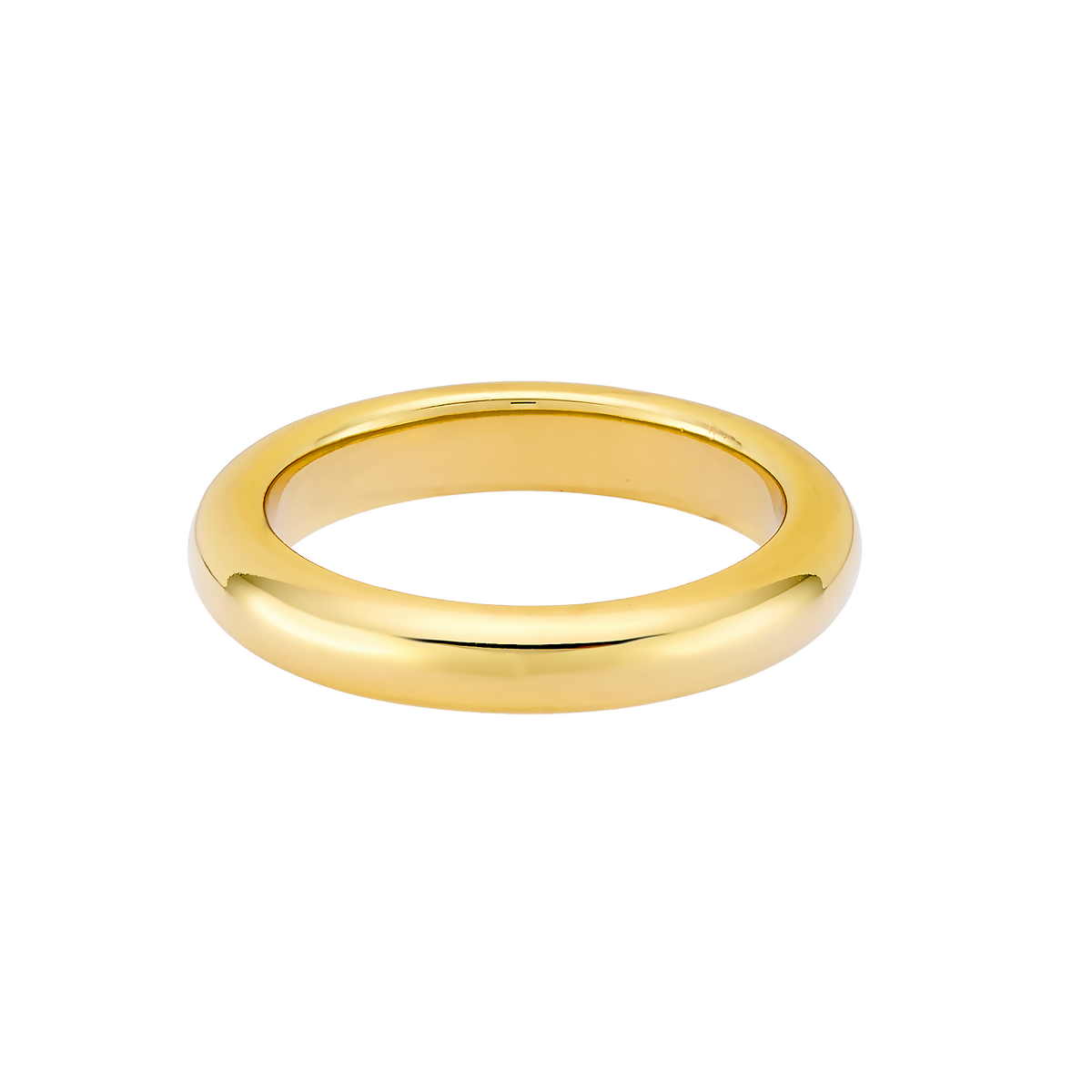 Gold Vermeil Icon 14k Gold Vermeil Plain Band Ring GVR0002Y-6 front packshot