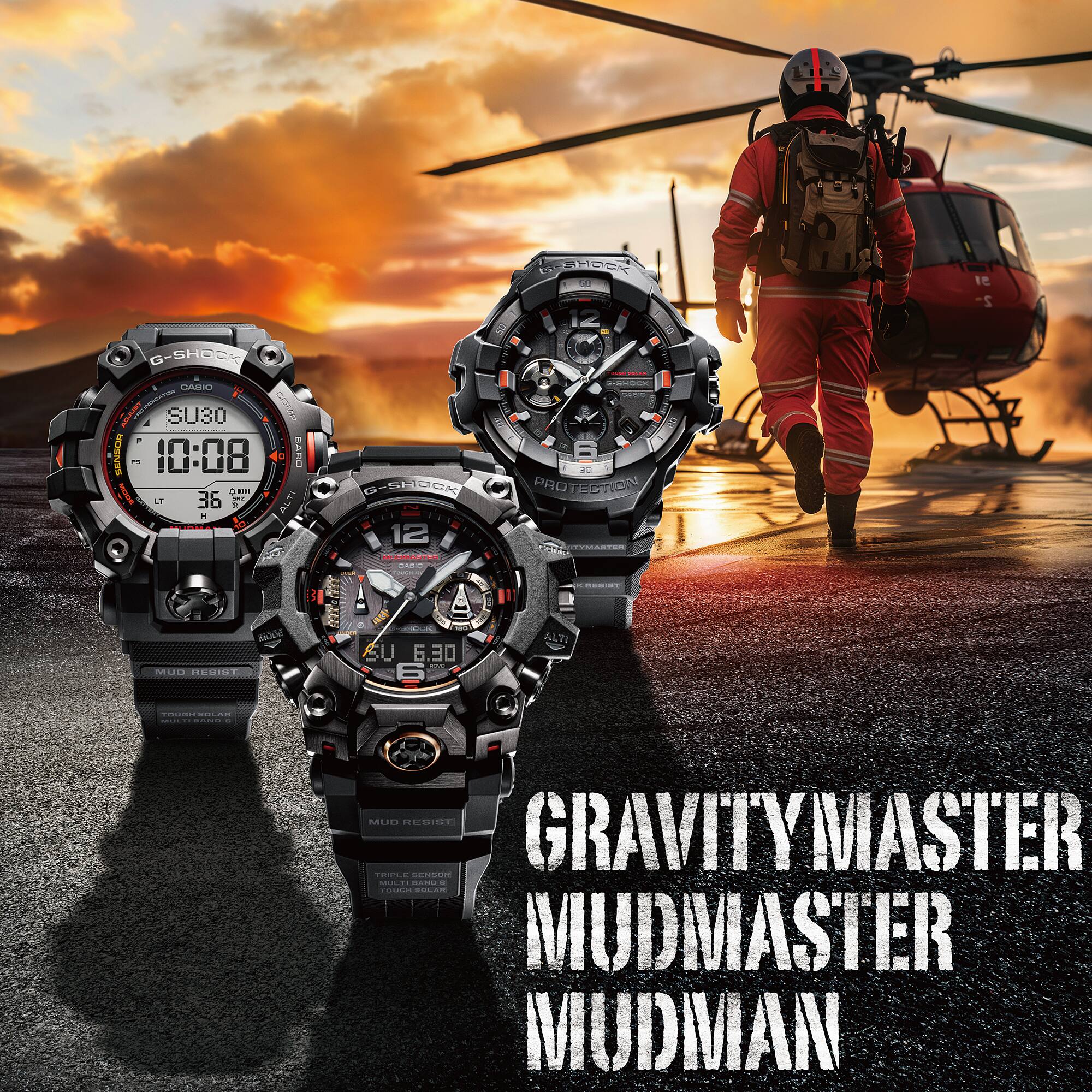 G-Shock Master of G-Land Mudmaster Black Resin Band Watch GRB300EC-1A
