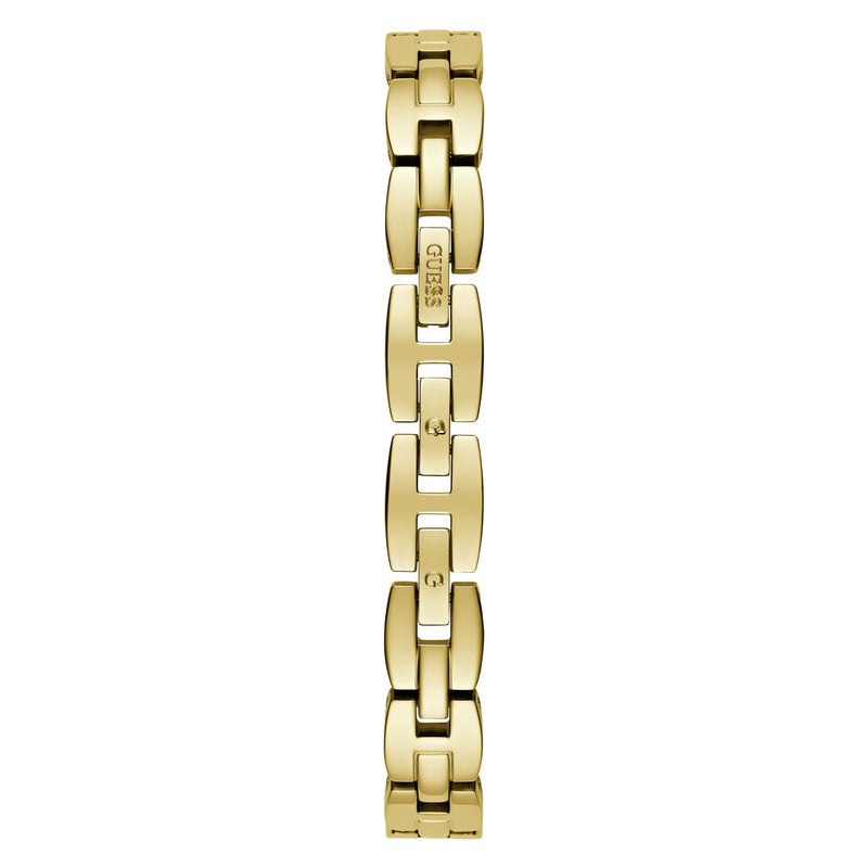 Guess Adorn Gold-Tone Analog Watch GW0682L2 features a stylish gold-tone g-link bracelet with an elegant intertwined design.