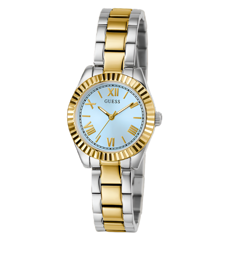 Guess Mini Luna Blue Dial Two Tone Stainless Steel Watch GW0687L4