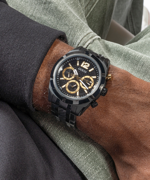 Guess Black Dial Black Tone Multi-function Watch - GW0714G4 GUESS Guess Black Dial Black Tone Multi-function Watch - GW0714G4 GUESS