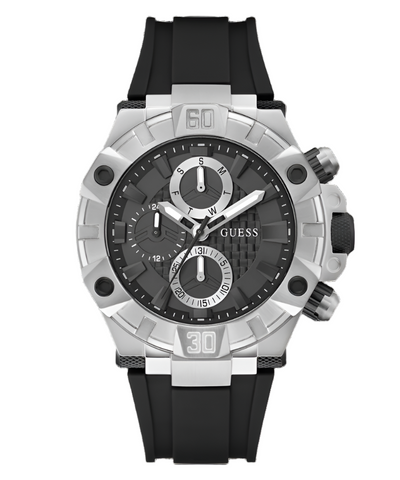 Guess Ignite Black Silver Tone Multi-function Watch GW0802G1