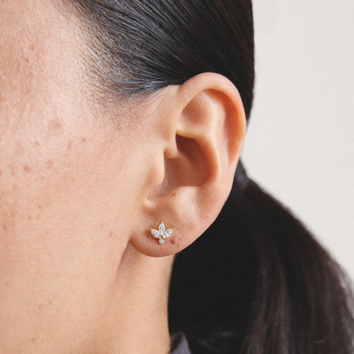 Thomas Sabo Stud earrings flower with zirconia in teardrop shape TH2371MY TH2371MY view 3