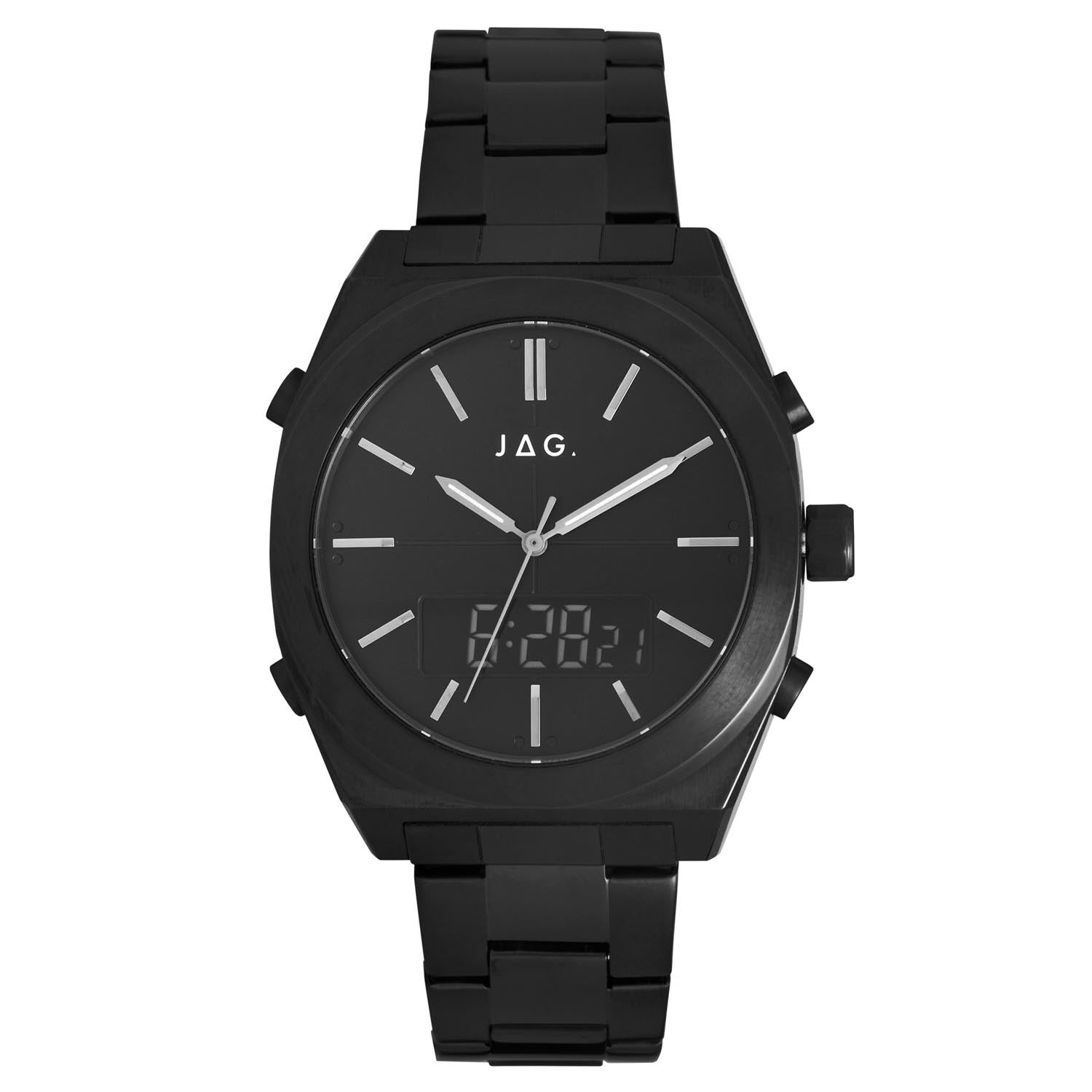 Jag Lincoln Black 43mm Watch for Men Sophisticated Versatile Design