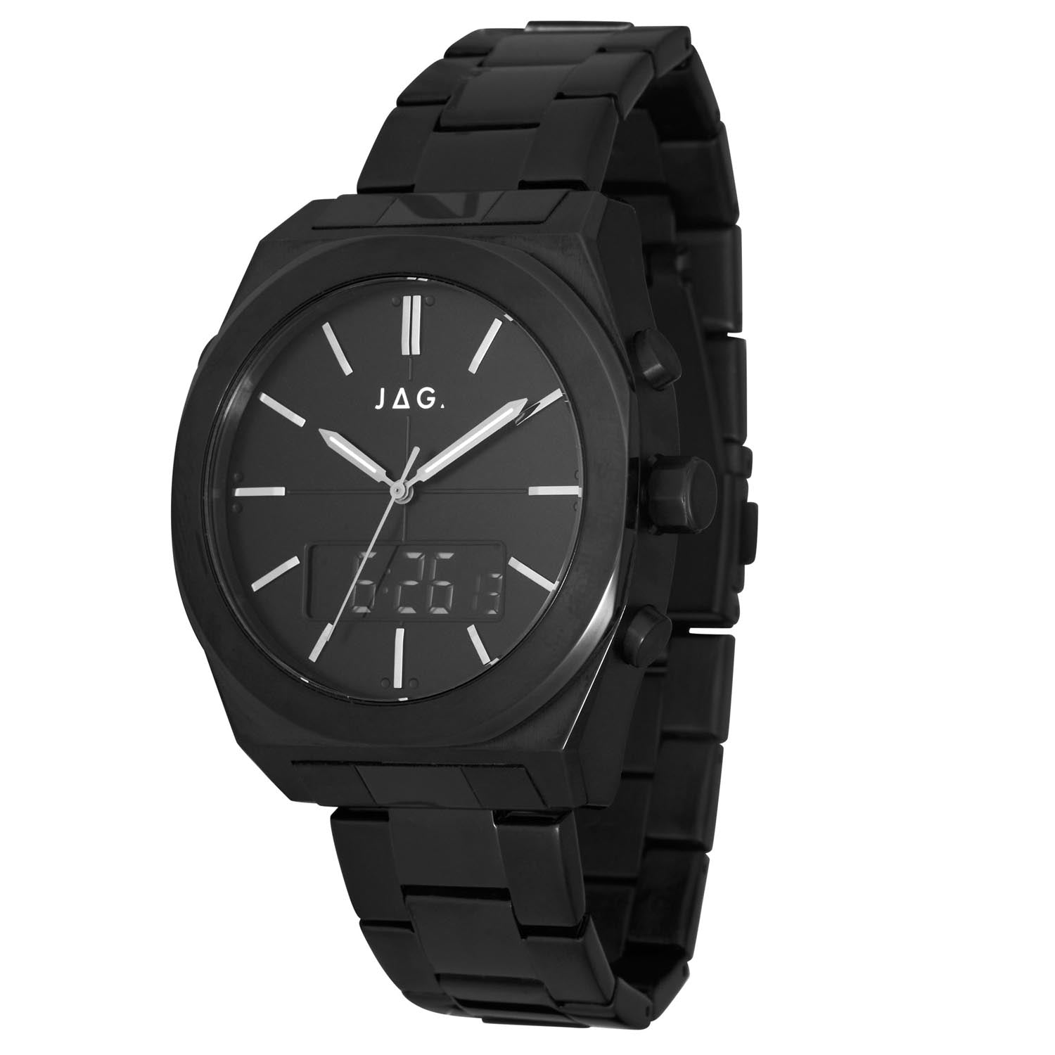 Jag Lincoln Black 43mm Watch for Men Sophisticated Versatile Design