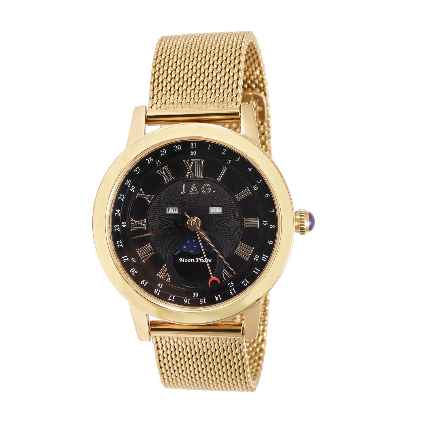 Jag Mosman Gold Stainless Steel 42mm Mens Watch Classic Design
