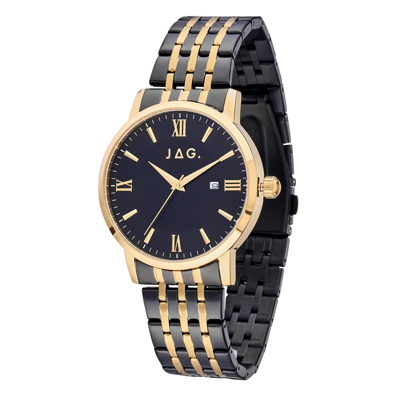 Jag Banks Black and Gold 42mm Stainless Steel Men's Watch