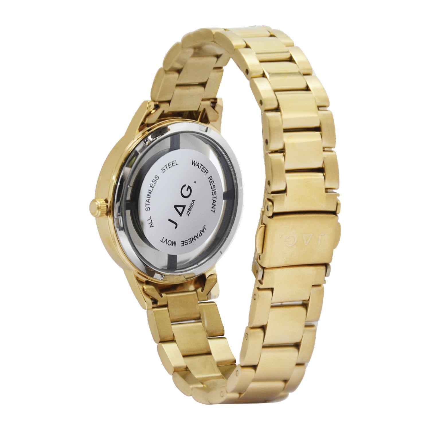 Jag Shelley Gold Stainless Steel 36mm Watch Mother Of Pearl Dial