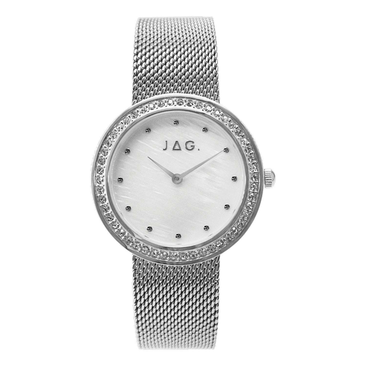 Jag Henley Silver Mother Of Pearl Dial Stainless Steel Watch 35mm
