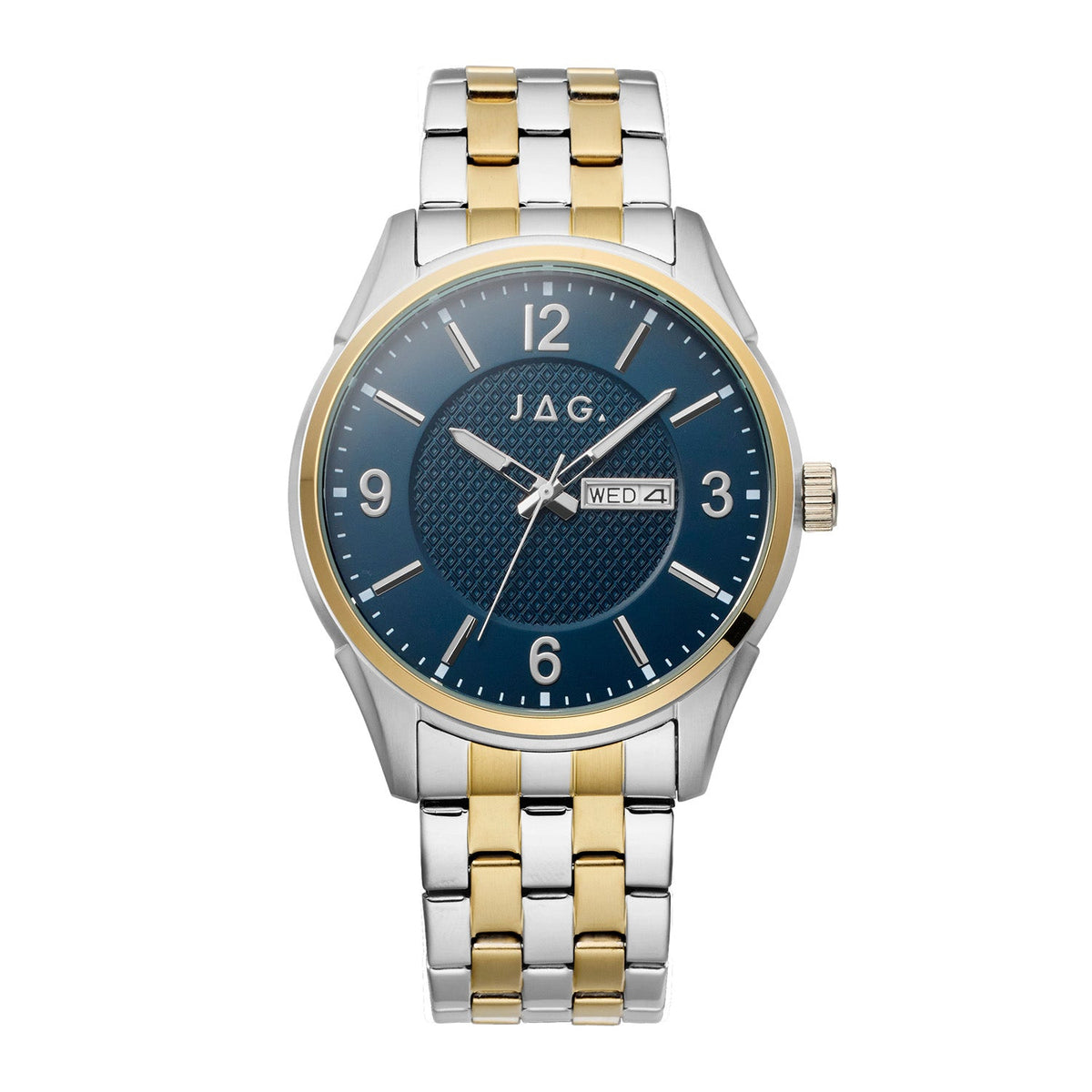 JAG William Mens Blue Dial Ips 44mm Two-Tone Watch J2999A