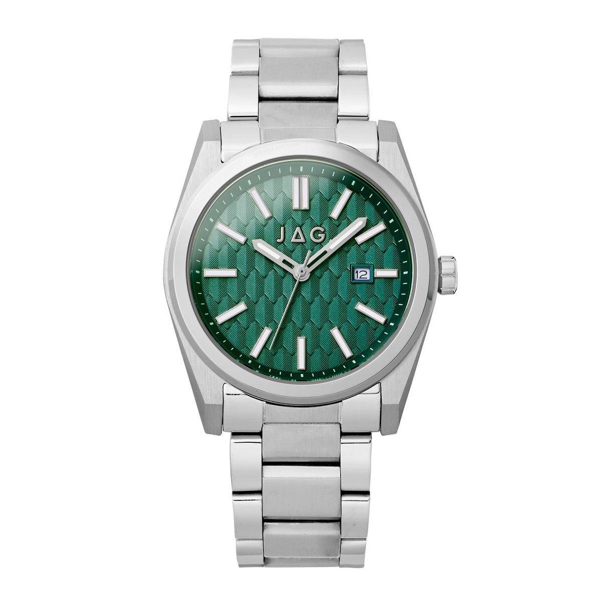 JAG Beaufort Mens Green Dial 41.8mm Silver Watch J3001A