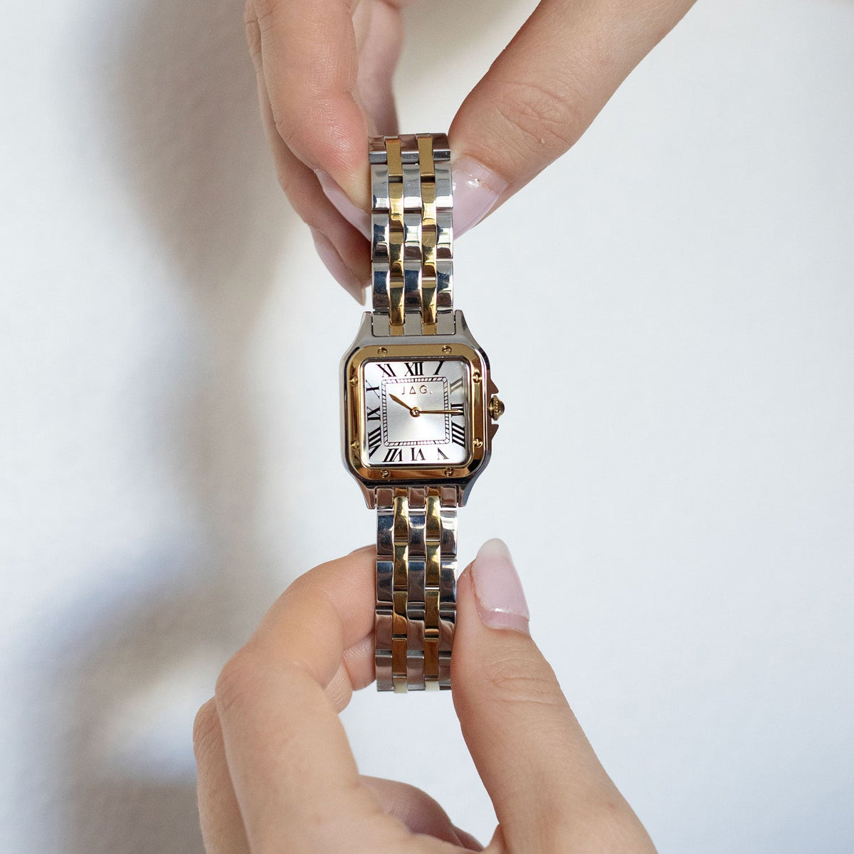 JAG Berrima Womens White MOP 20.3mm Two-Tone Watch J3028A