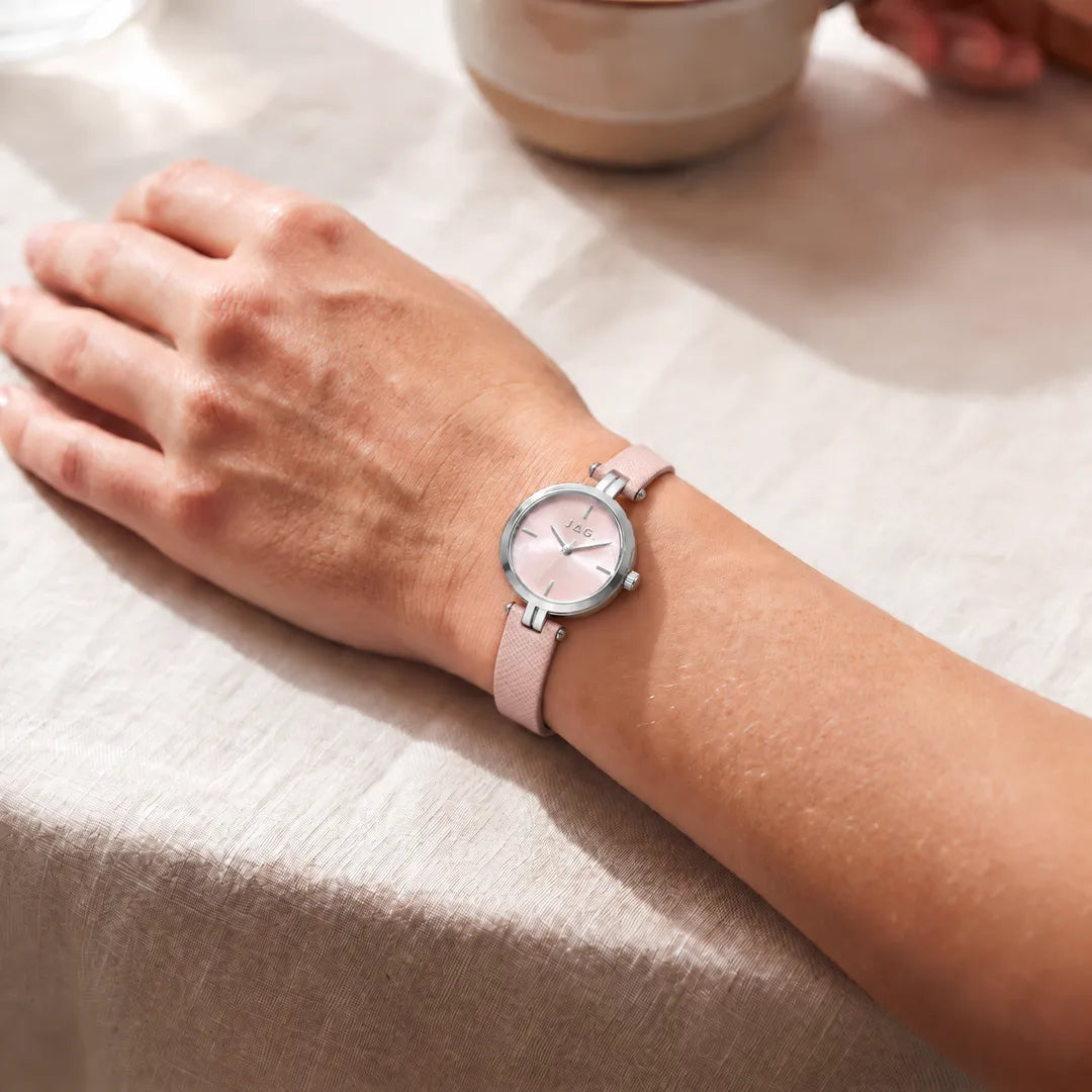 Jag Freya Pink Dial Pink Leather Womens Watch J3122 view 4