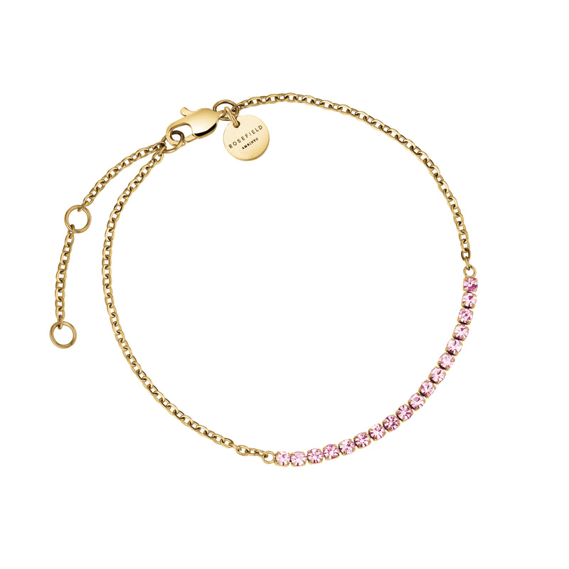 Rosefield Tennis Light Rose Gold Bracelet JBTRG-J905