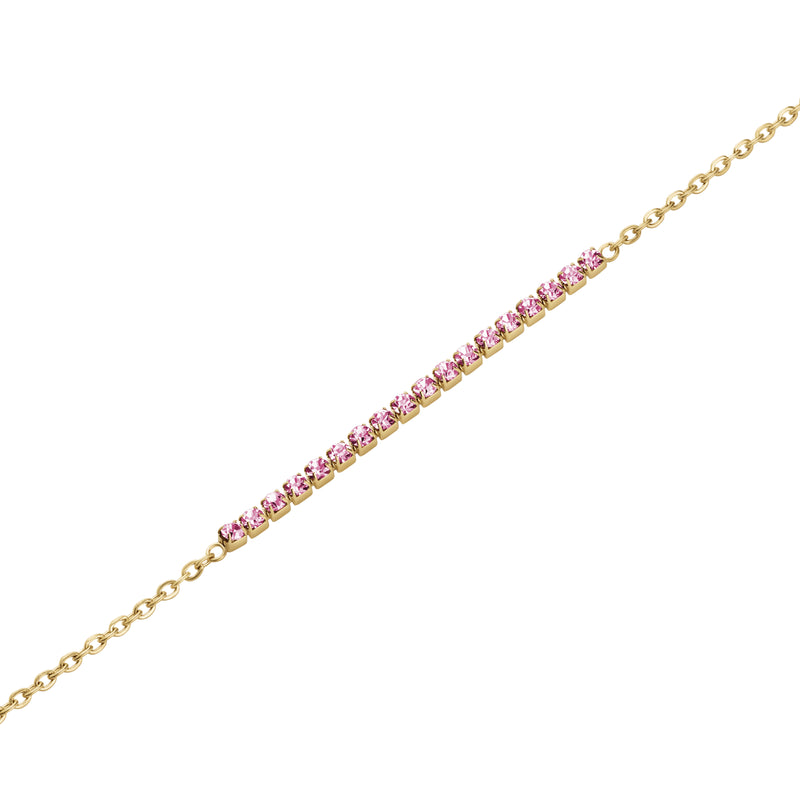 Rosefield Tennis Light Rose Gold Bracelet JBTRG-J905