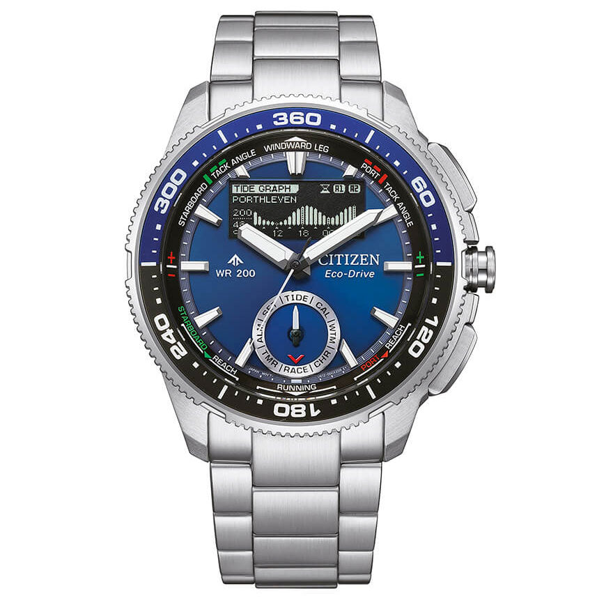 Citizen Promaster Wave Tracker JV3006-50L blue dial ana-digi steel bracelet