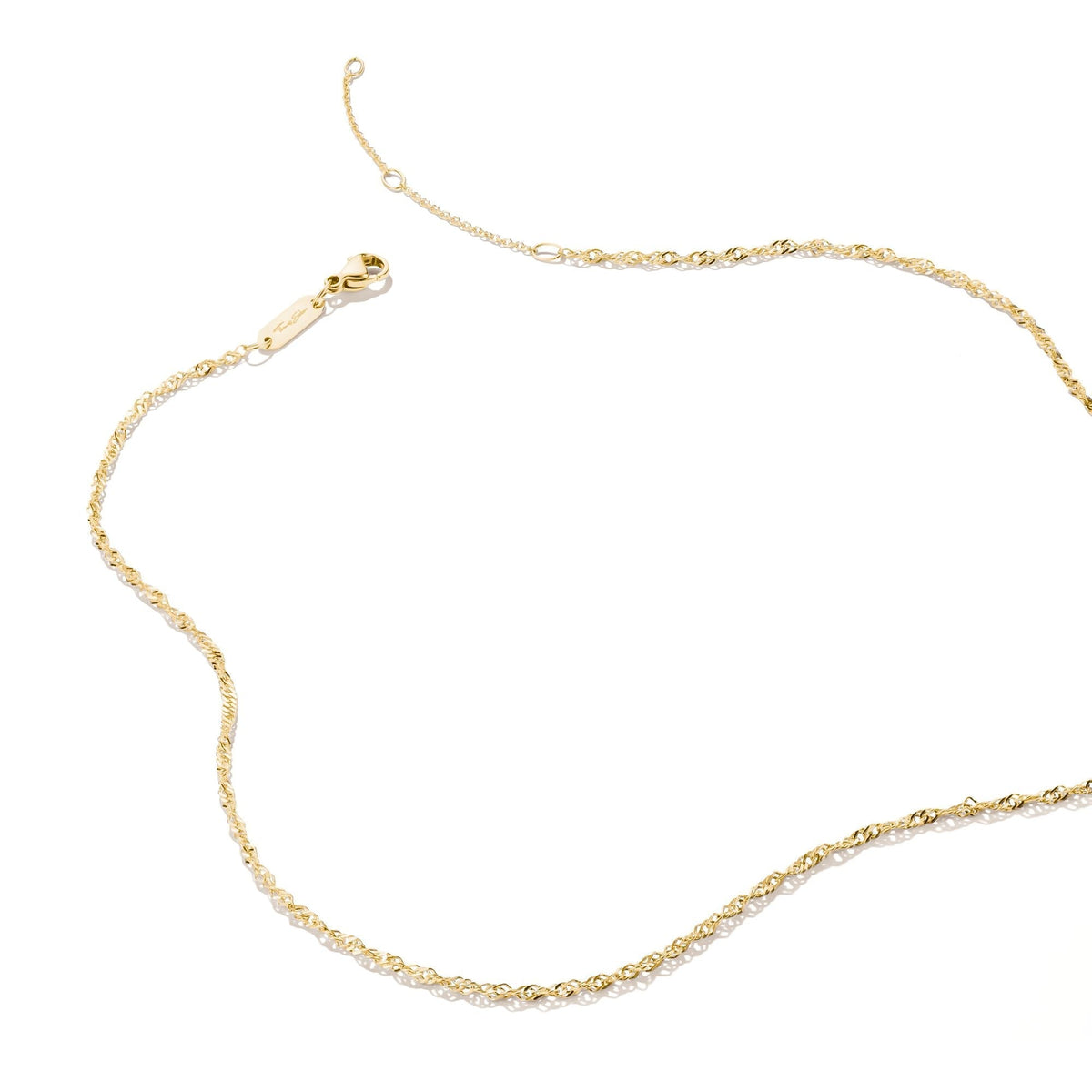 Thomas Sabo Gold-Tone Stainless Steel Singapore Chain Necklace 1.7mm TKE2284SY45 TKE2284SY45 view 2