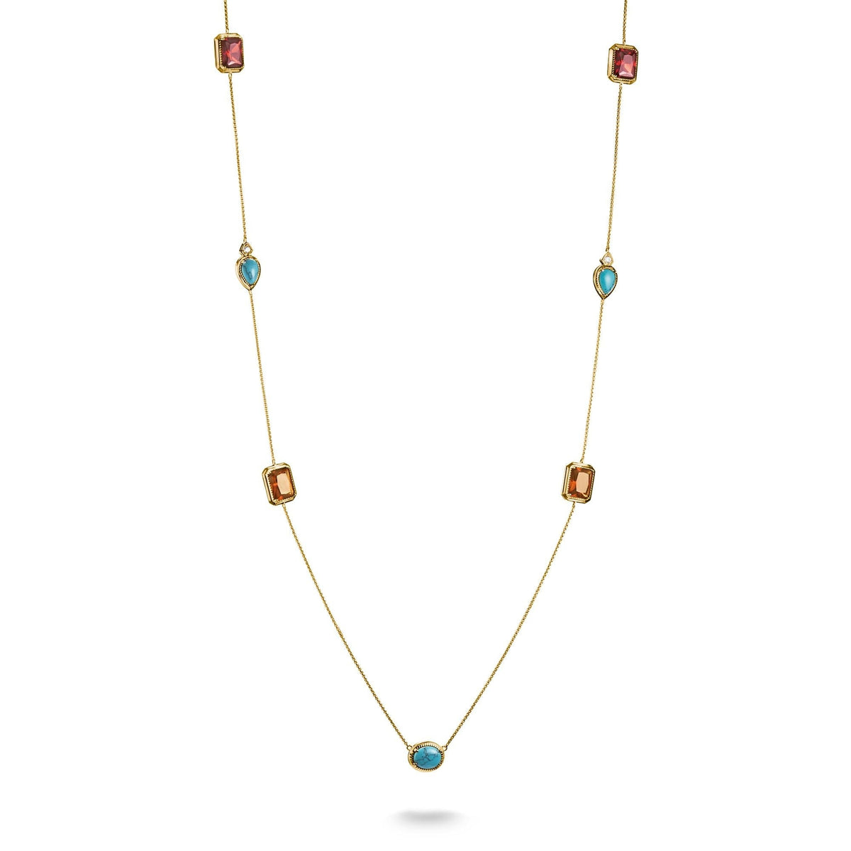 Thomas Sabo Y Necklace with Multi-coloured Stones