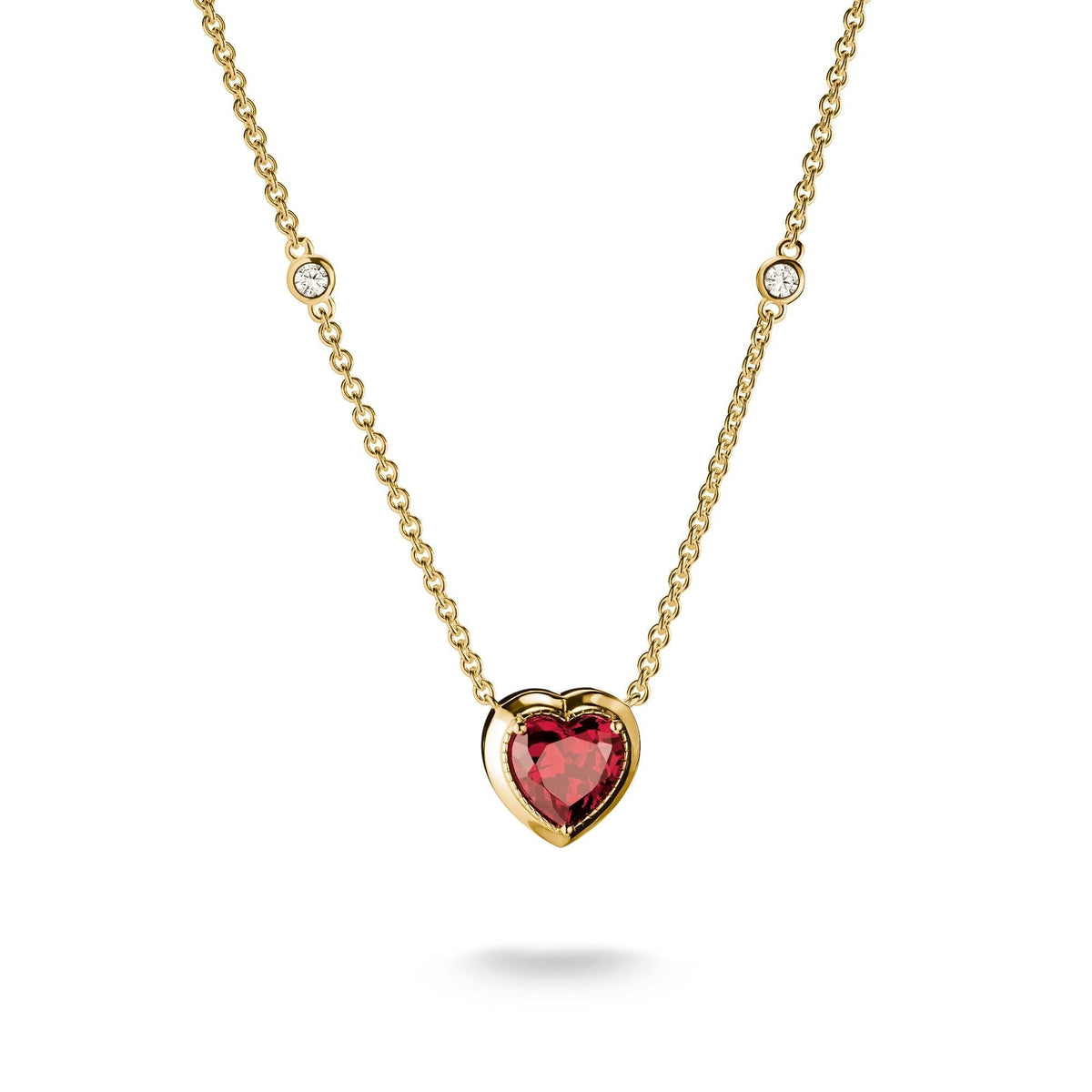 Thomas Sabo Necklace with Red Heart Pendant Gold