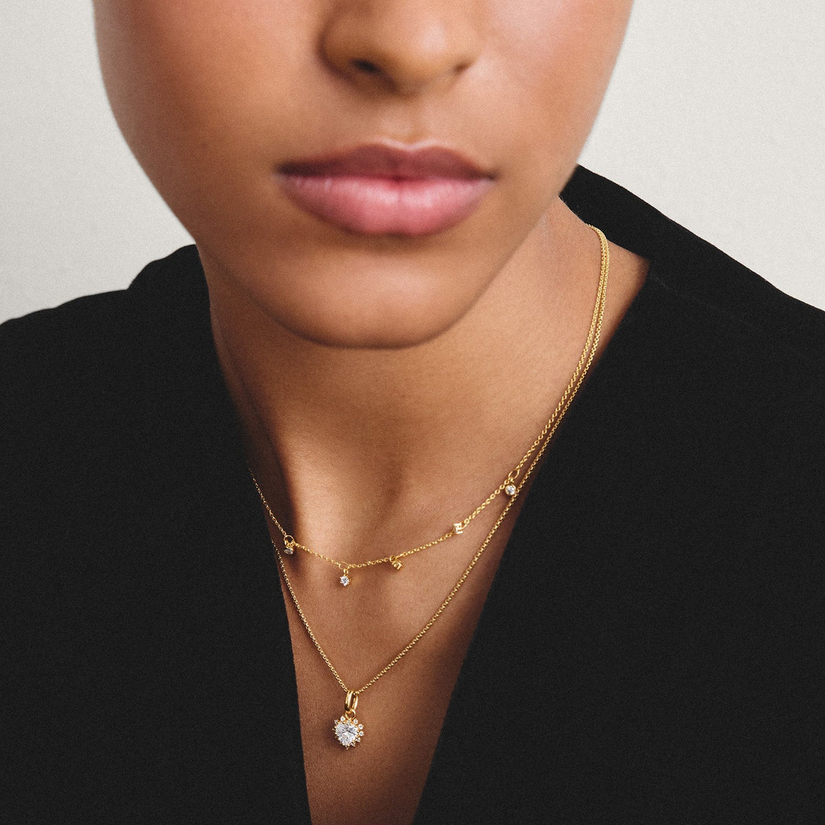 Thomas Sabo Chain with heart-cut zirconia