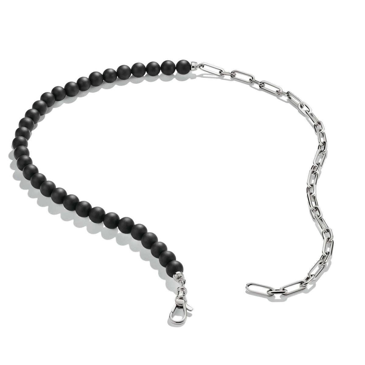 Thomas Sabo Stainless Steel Obsidian Bead Necklace TKE2403SBL-55 TKE2403SBL-55 view 2