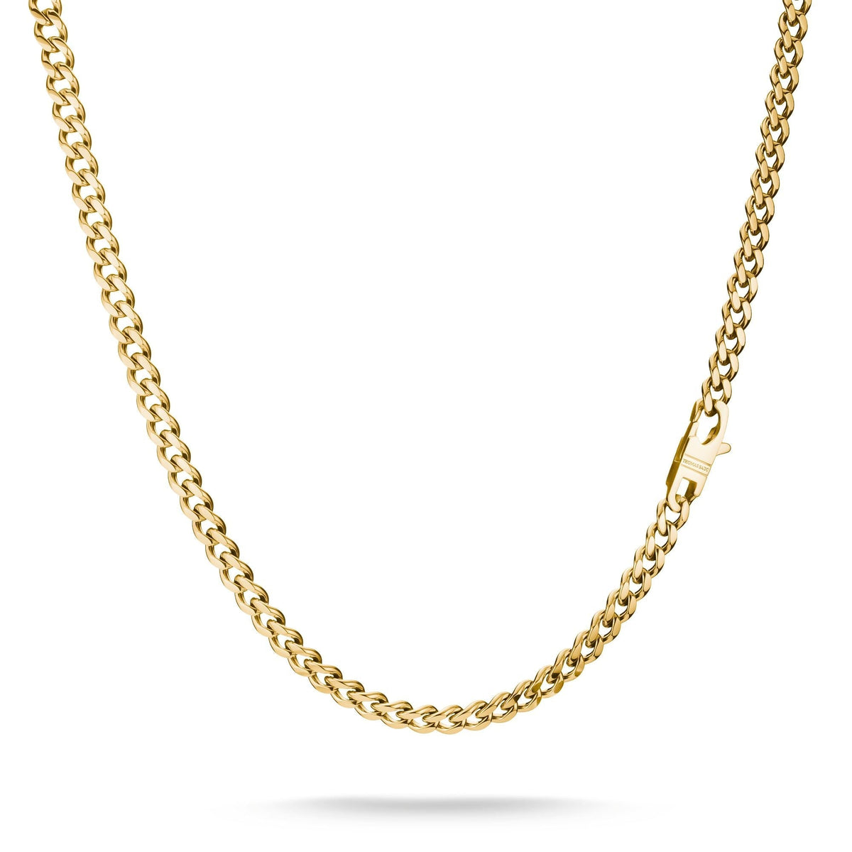 Thomas Sabo Gold-Tone Stainless Steel Curb Chain Necklace 7mm TKE2406SY-55 TKE2406SY-55 front packshot