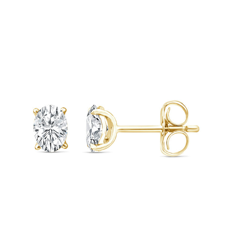 1.00ct Lab Grown Diamond Earrings in 9K Yellow Gold